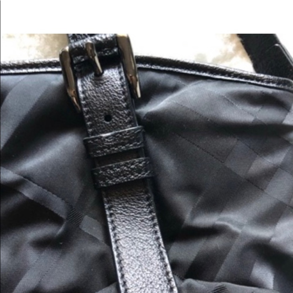 Burberry tote black plaid bag shoulder bag Lrg - Picture 6 of 12